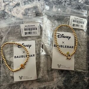 Disney Baublebar Pluto and Goofy Pisa bracelets